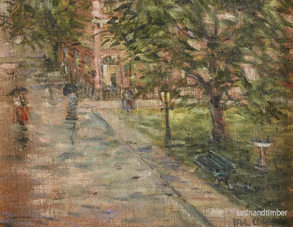 Reproduktion av målningen Stadsscen under regn - Paul Cornoyer - Bild 2