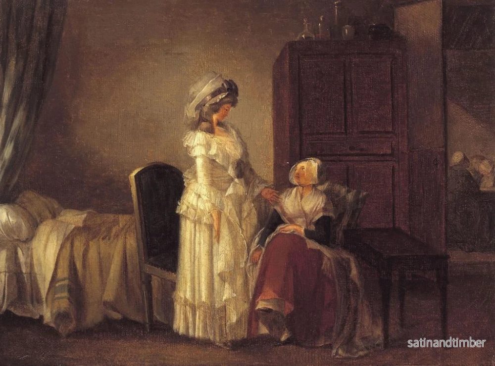 Reproduktion av målningen La Visite de la convalescente - Jean-Baptiste Mallet - Bild 2
