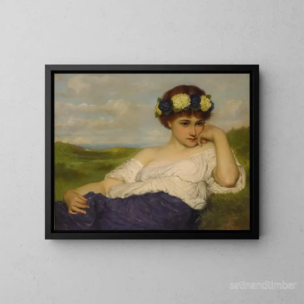Reproduktion av målningen L'Éveil du printemps - Gustav Pope