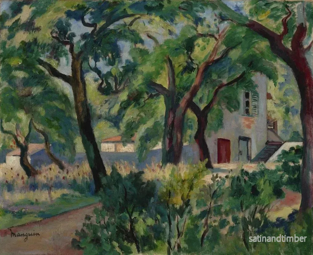 Reproduktion av målningen La Maison dans le fort Saint-Tropez - Henri Manguin - Bild 2