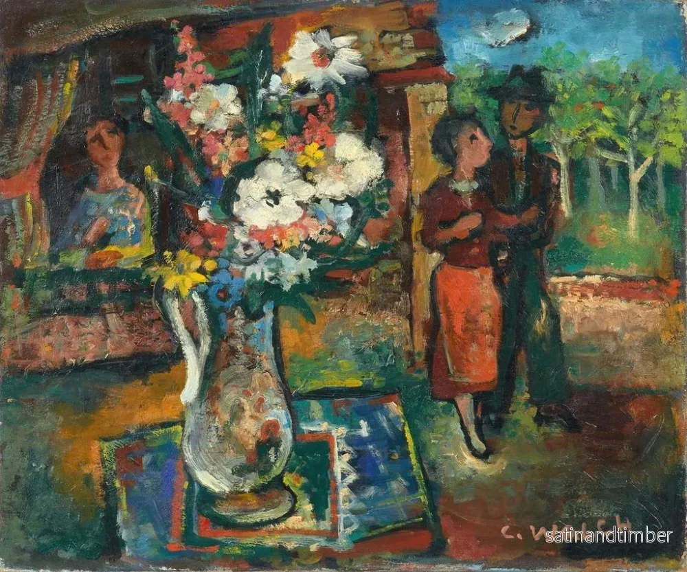 Reproduktion av målningen Les Amoureux au bouquet - Charles Walch - Bild 2