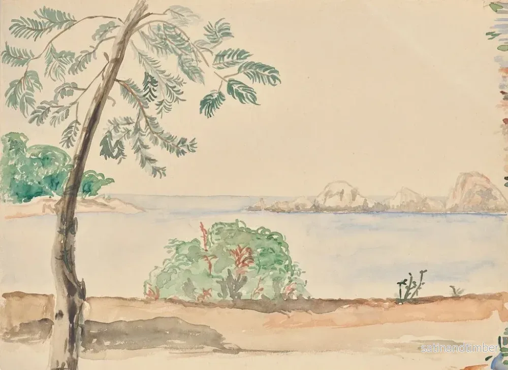 Reproduktion av målningen Kste en Floride - Franz Barwig l'Ancien - Bild 2