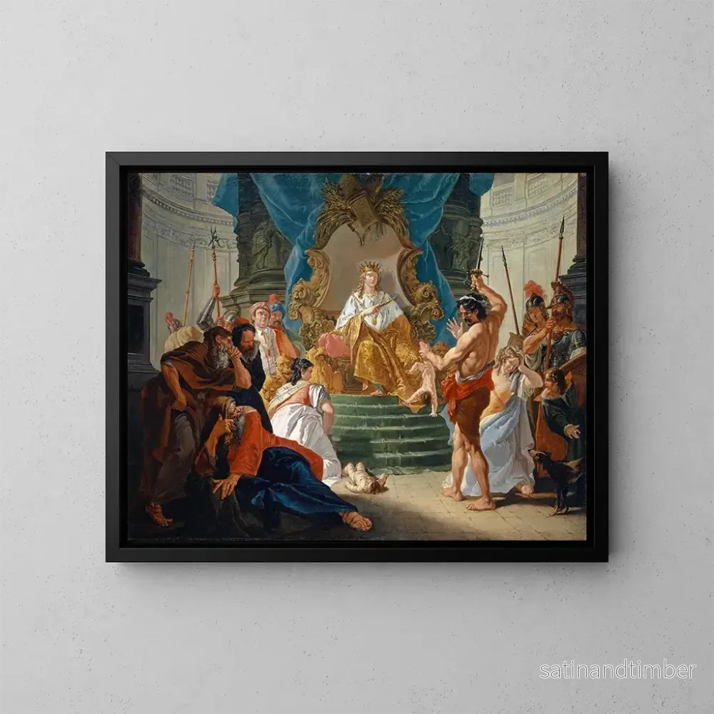Reproduktion av målningen Le Judgement of Solomon – Francesco Fontebasso Reproduktion av målningen Le Judgement of Solomon – Francesco Fontebasso