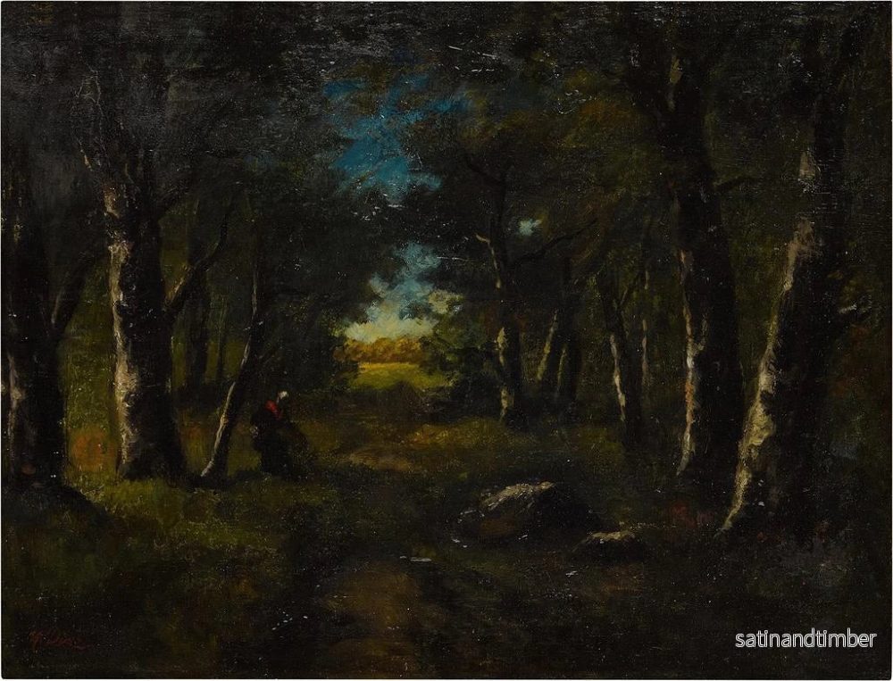 Reproduktion av målningen La cueillette en forêt - Narcisse Virgile Diaz de la Peña - Bild 2
