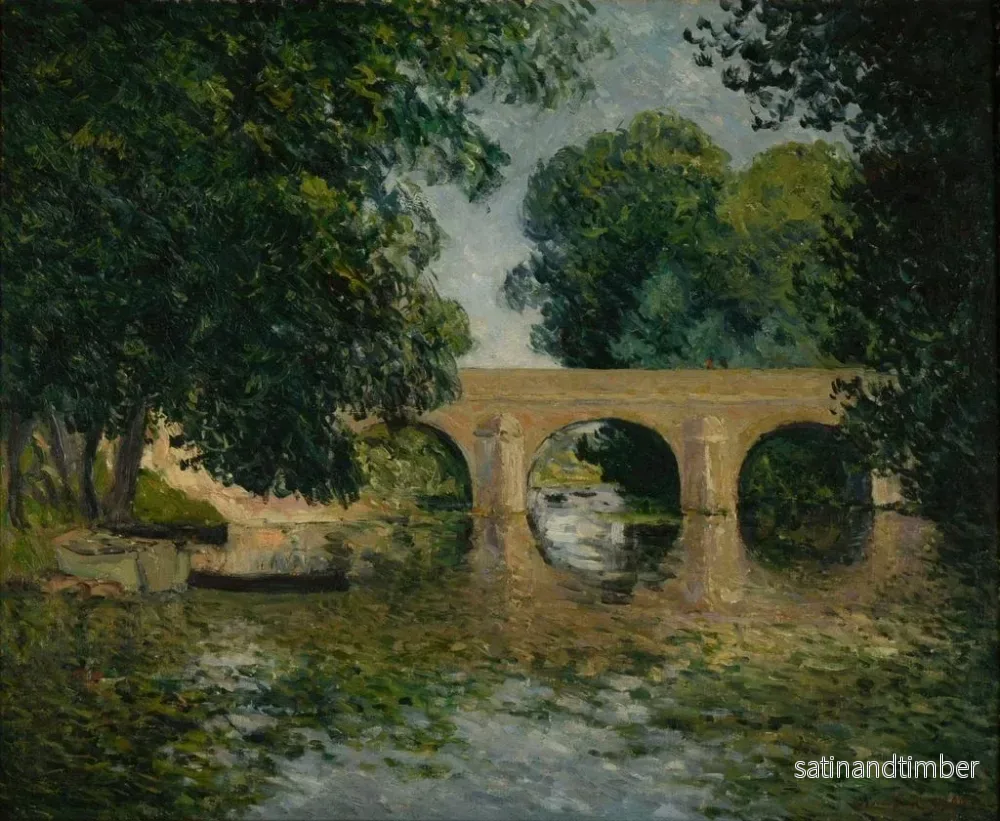 Reproduktion av målningen Le pont de l'Isle-Adam ou le Vieux pont - Maxime Maufra - Bild 2