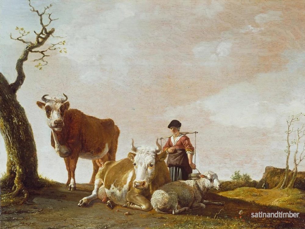 Reproduktion av målningen La Laitière - Paulus Potter - Bild 2