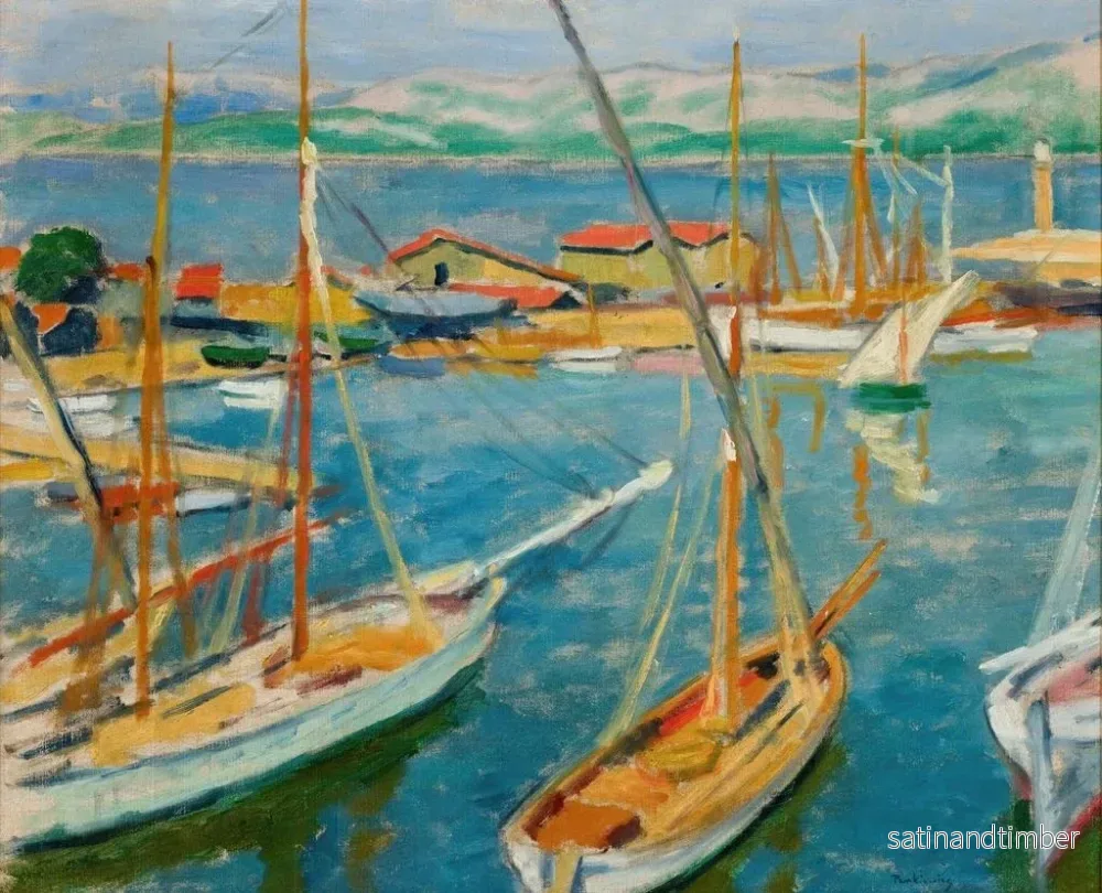 Reproduktion av målningen av Port de Saint-Tropez - Józef Pankiewicz - Bild 2