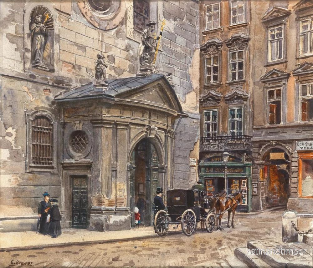Reproduktion av målningen En hästskjuts nära Franciskankyrkan - Ernst Graner - Bild 2
