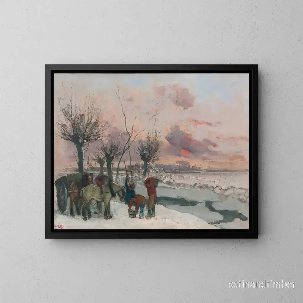 Reproduktion av målningen Les Briseurs de glace - Pericles Pantazis