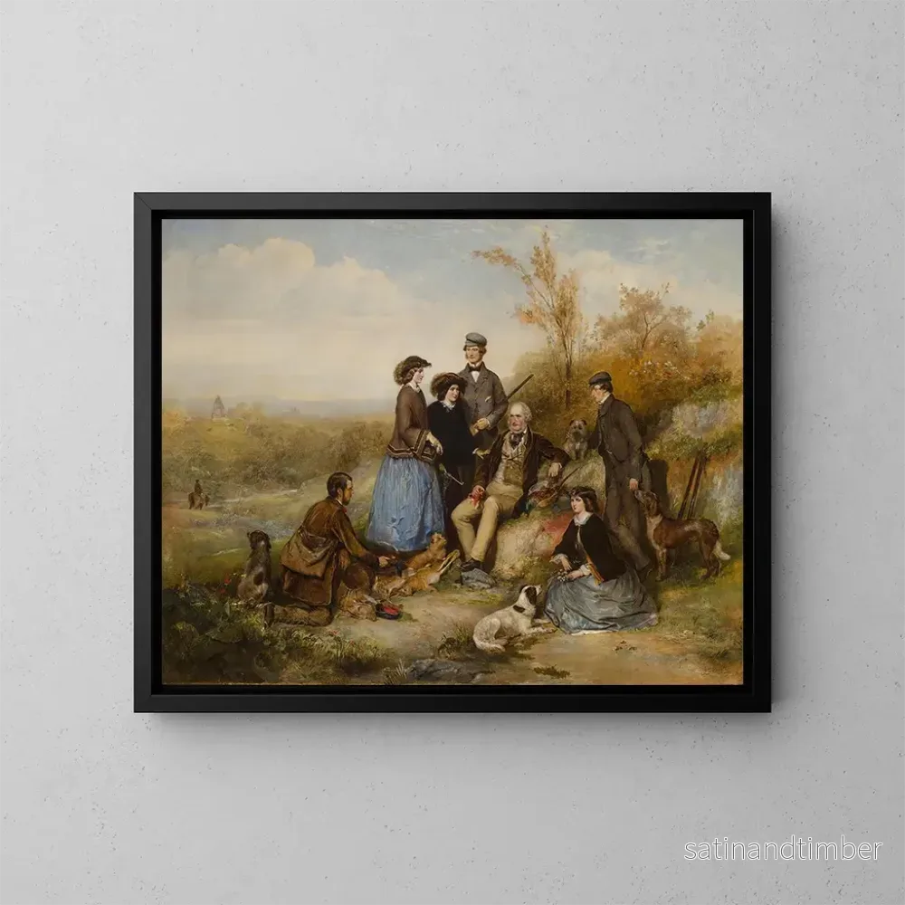 Reproduktion av målningen La Partie de chasse - William Powell Frith