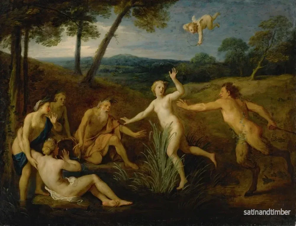 Reproduktion av målningen Pan och Syrinx - Bon Boullogne - Bild 2