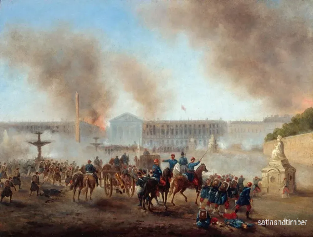 Reproduktion av målningen Episod av kommunen, place de la Concorde - Gustave Boulanger - Bild 2