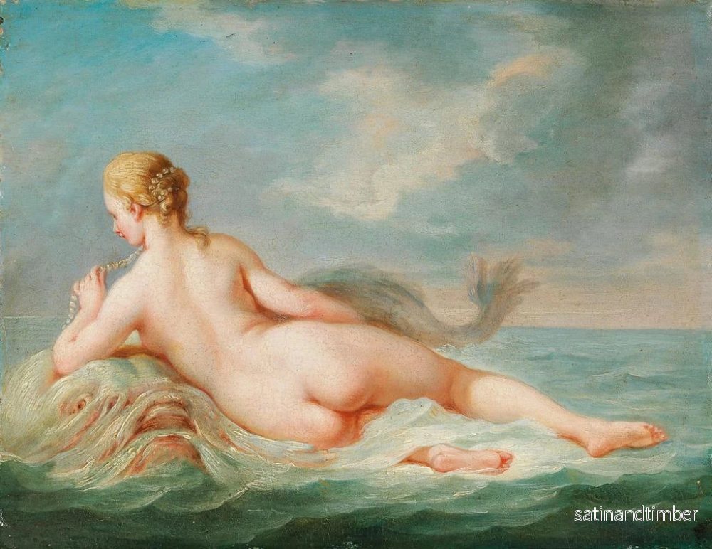 Reproduktion av målningen En liggande naiad på en delfin - Jacques Charlier - Bild 2