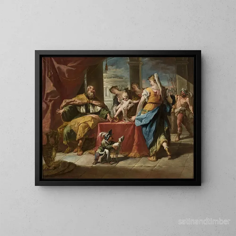 Reproduktion av målningen Moïse piétinant la couronne du Pharaon - Gaspare Diziani