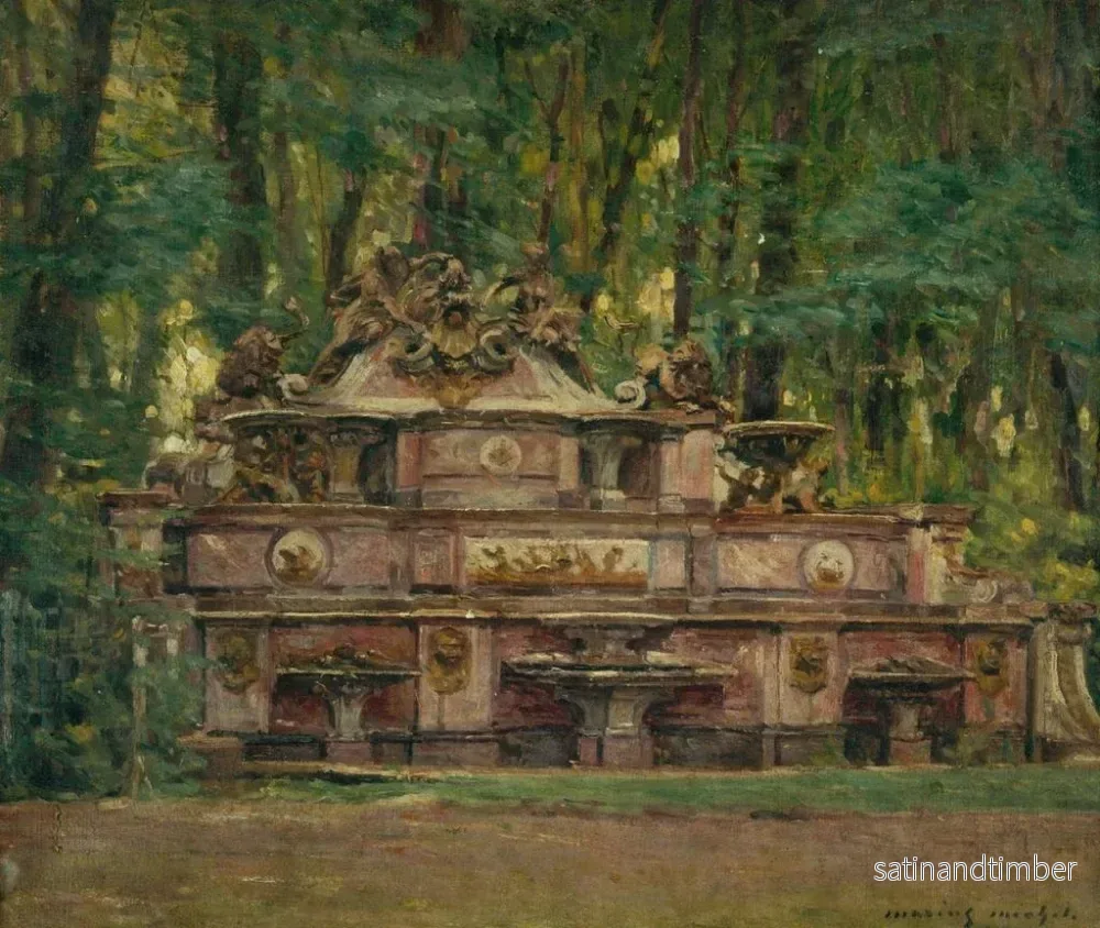 Reproduktion av målningen Le Buffet d'eau dans les jardins du Grand Trianon - Marius Michel - Bild 2