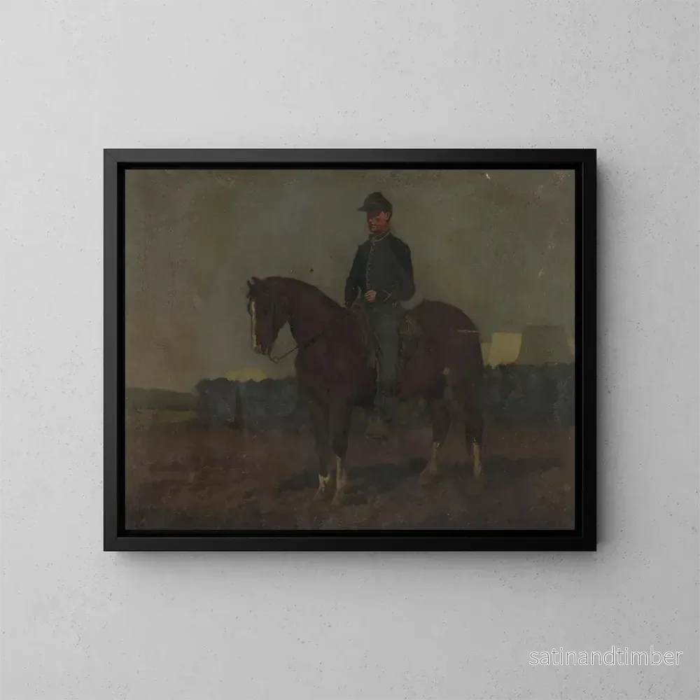 Reproduktion av målningen av Kavallerirekord vid Rappahannock Station, Virginia – Edwin Forbes Reproduktion av målningen av Kavallerirekord vid Rappahannock Station, Virginia – Edwin Forbes