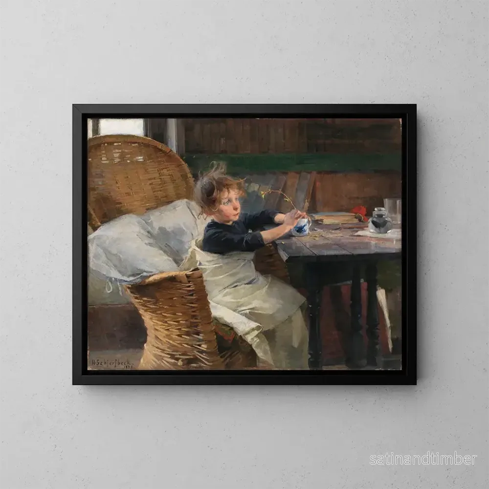 Reproduktion av målningen Le Convalescent - Helene Schjerfbeck