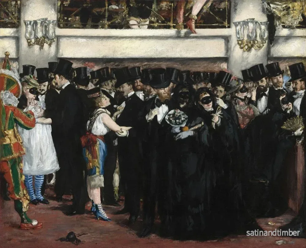 Reproduktion av målningen Bal masqué à l'opéra - Édouard Manet - Bild 2
