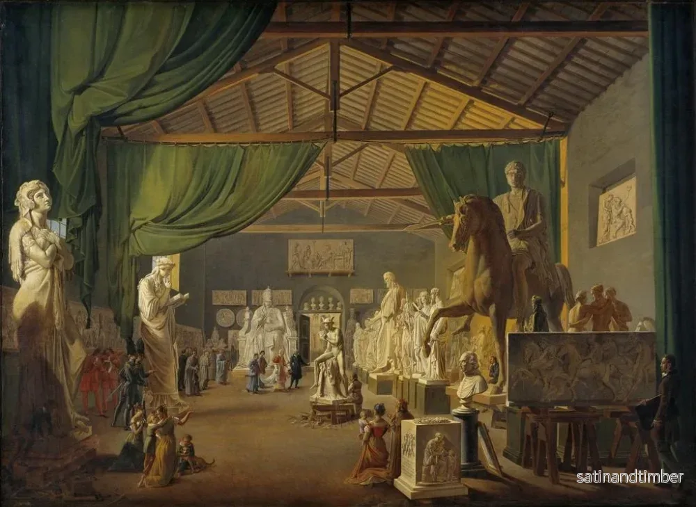 Reproduktion av målningen Besök av påven Leo XII vid Thorvaldsens ateljéer på Piazza Barberini, 18 oktober 1896 - Ditlev Martens - Bild 2