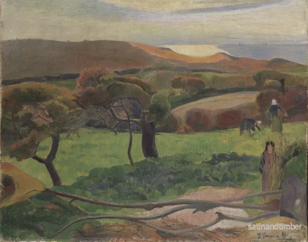 Reproduktion av målningen Les Champs au bord de la mer - Paul Gauguin - Bild 2