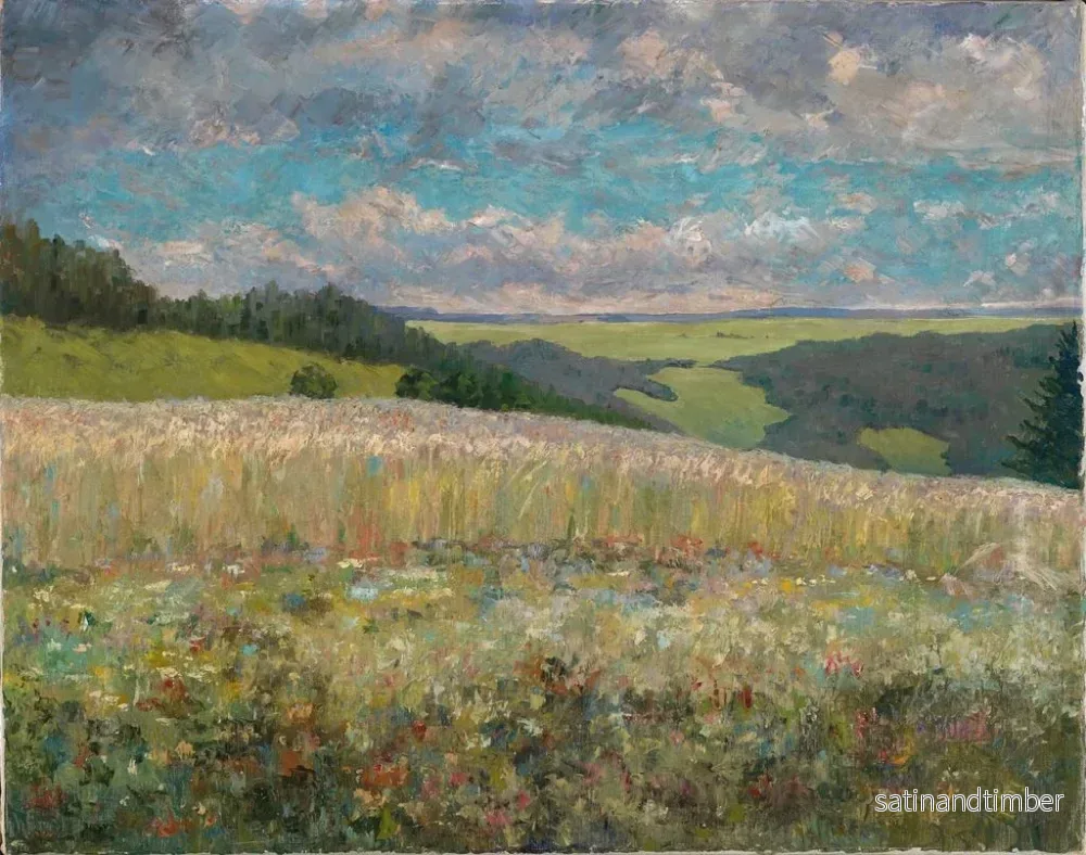 Reproduktion av målningen sommarlandskap nära Lauterbach i Hessen ovanför - Robert Engelhorn - Bild 2