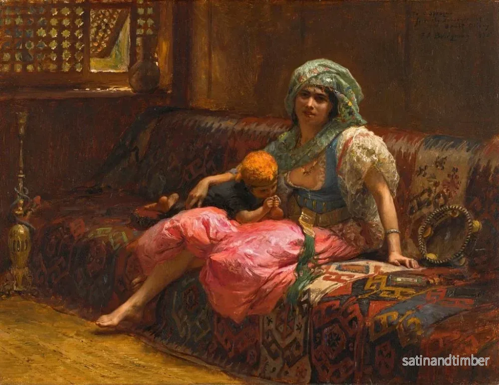 Reproduktion av målningen Moments tender - Frederick Arthur Bridgman - Bild 2