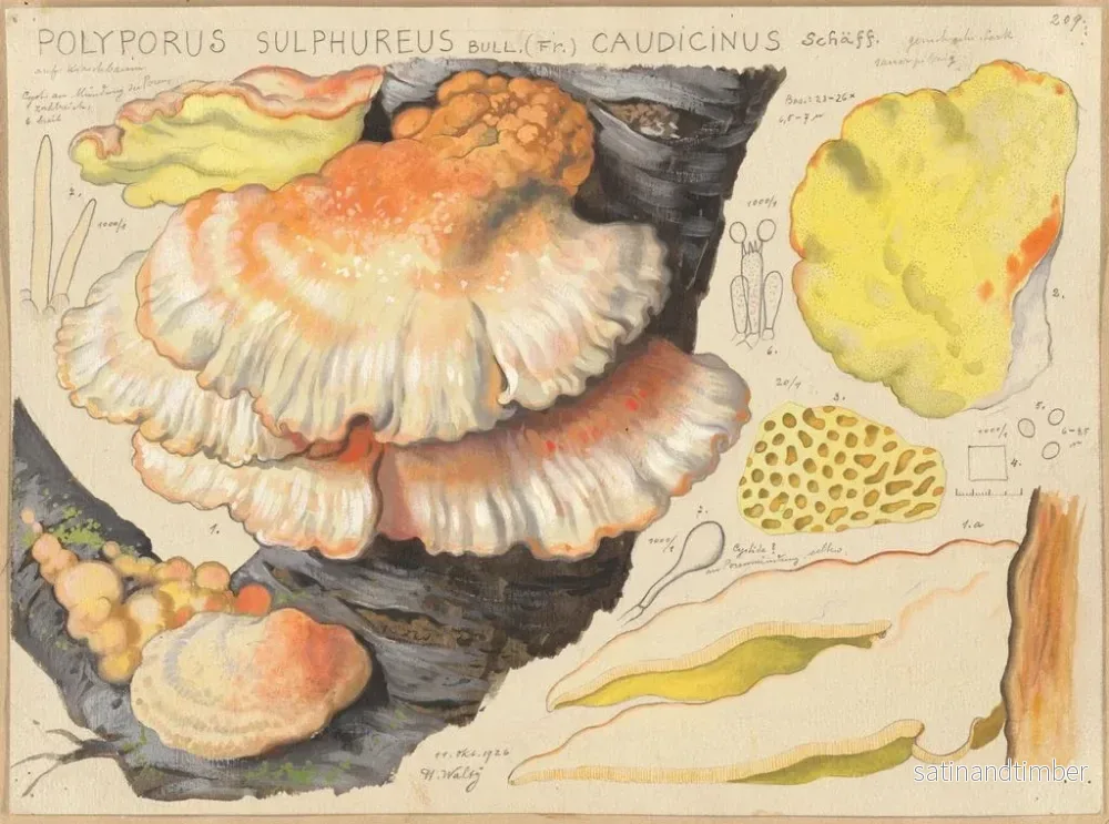 Reproduktion av målningen Polypore sulfuré - Hans Baldung - Bild 2