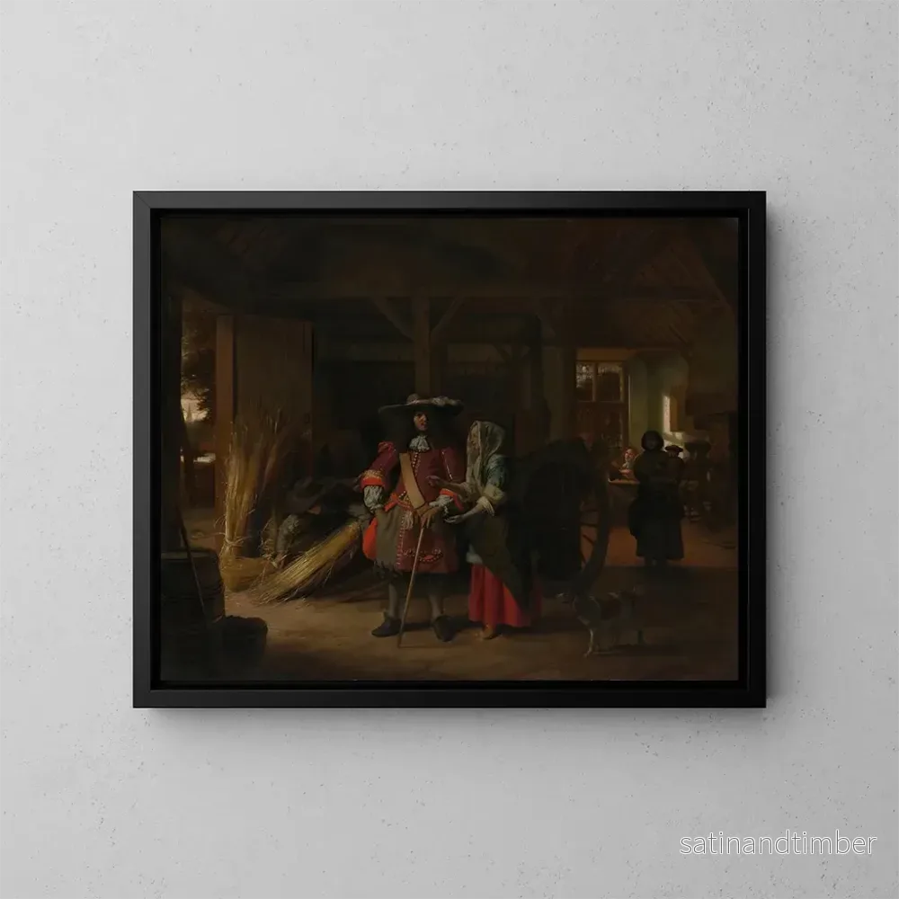 Reproduktion av målningen Payer la maîtresse de maison - Pieter de Hooch