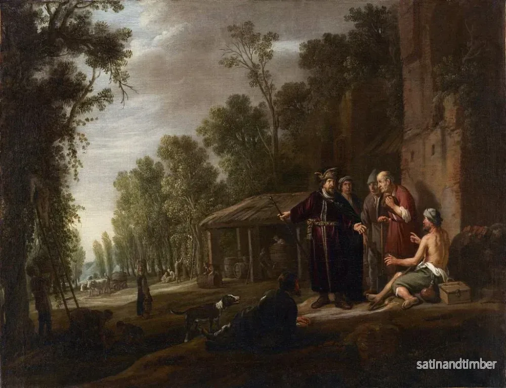 Reproduktion av målningen La parabole des ouvriers dans la vigne - Claes Cornelisz Moeyaert - Bild 2