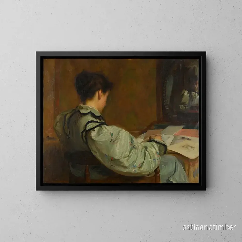 Reproduktion av målningen Mademoiselle Alice Watson, syster till konstnären - George Spencer Watson