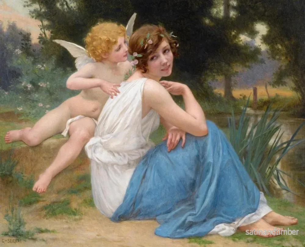 Reproduktion av målningen Cupidon och Psyche - Guillaume Seignac - Bild 2