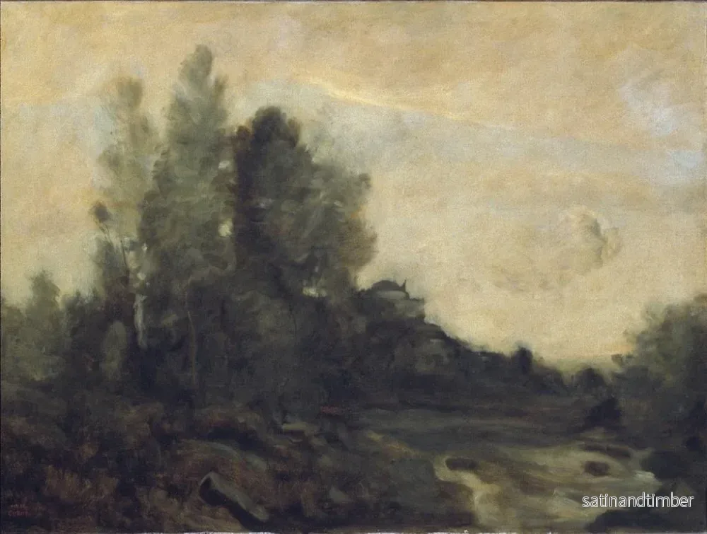 Reproduktion av målningen Souvenir d'Ariccia - Jean-Baptiste-Camille Corot - Bild 2