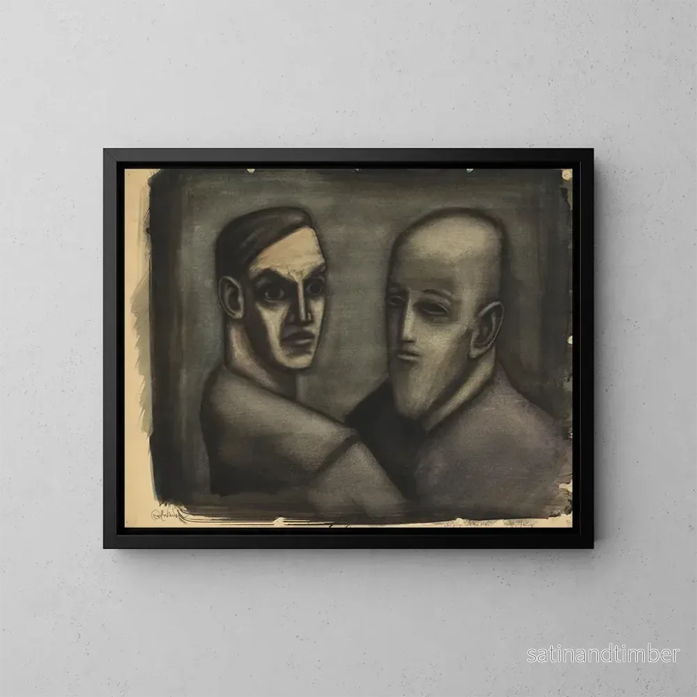 Reproduktion av målningen Le jeune et le vieux - Karl Wiener