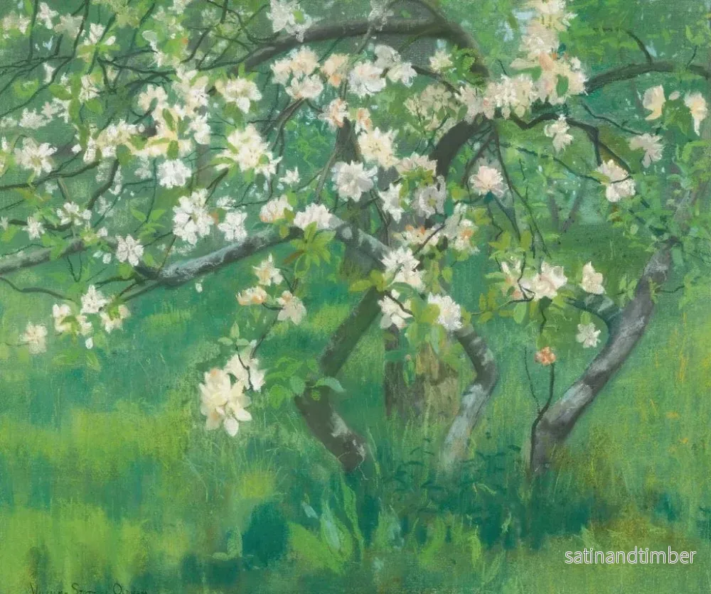 Reproduktion av målningen av blommande äppelträd - William Stott of Oldham - Bild 2