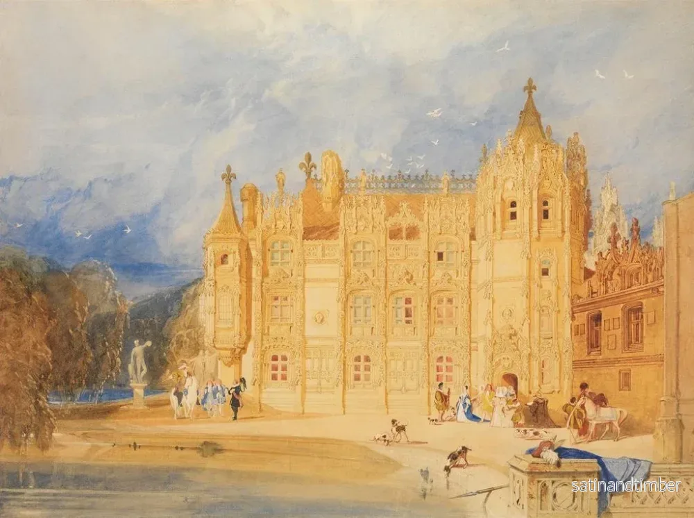 Reproduktion av målningen av klostret i Saint-Ouen-abbey i Rouen - John Sell Cotman - Bild 2
