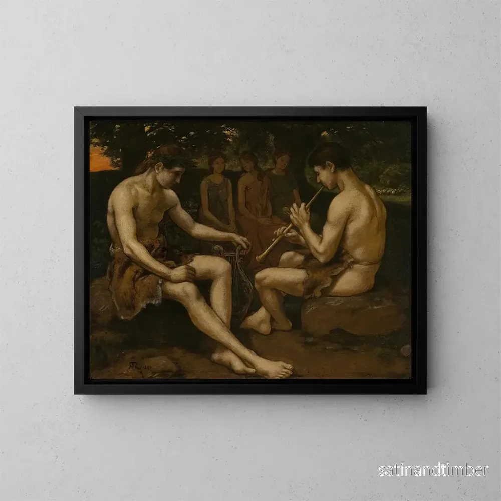 Reproduktion av målningen Apollon och Marsyas - Hans Thoma