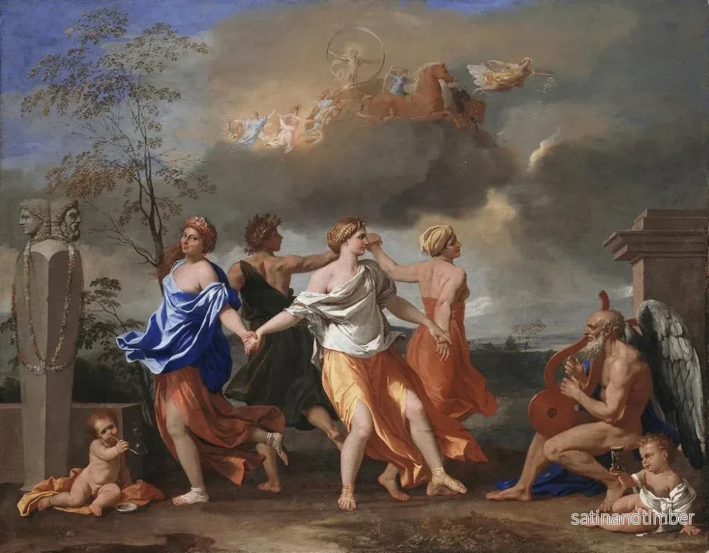Reproduktion av målningen En dans till tidens ljud - Nicolas Poussin - Bild 2