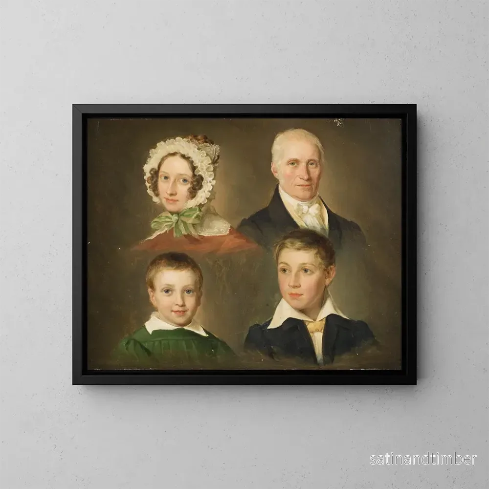 Reproduktion av målningen Le père, la femme, le fils et le fils adoptif de l'artiste - Emil Brentsen