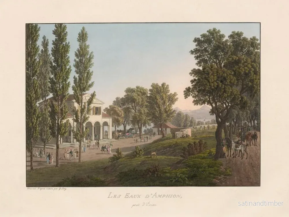 Reproduktion av målningen Les Eaux d'Amphion près d'Évian - Gabriel Lory le Jeune - Bild 2