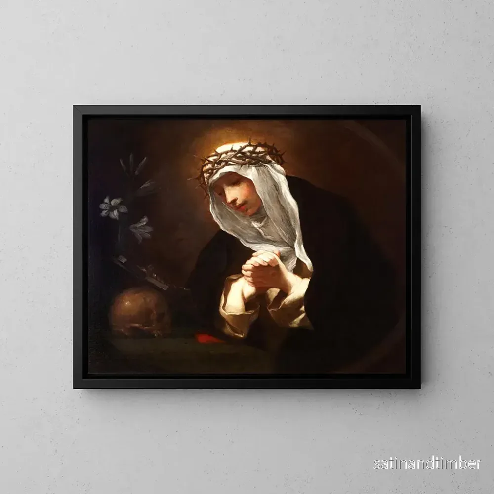 Reproduktion av målningen av Sankt Katarina av Siena – Baldassare Franceschini Reproduktion av målningen av Sankt Katarina av Siena – Baldassare Franceschini