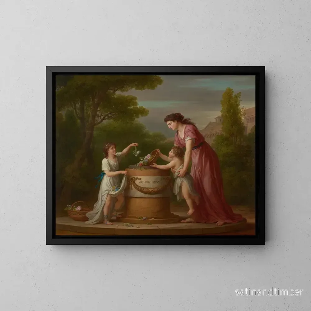 Reproduktion av målningen Le Sacrifice à Minerve - Joseph Marie Vien