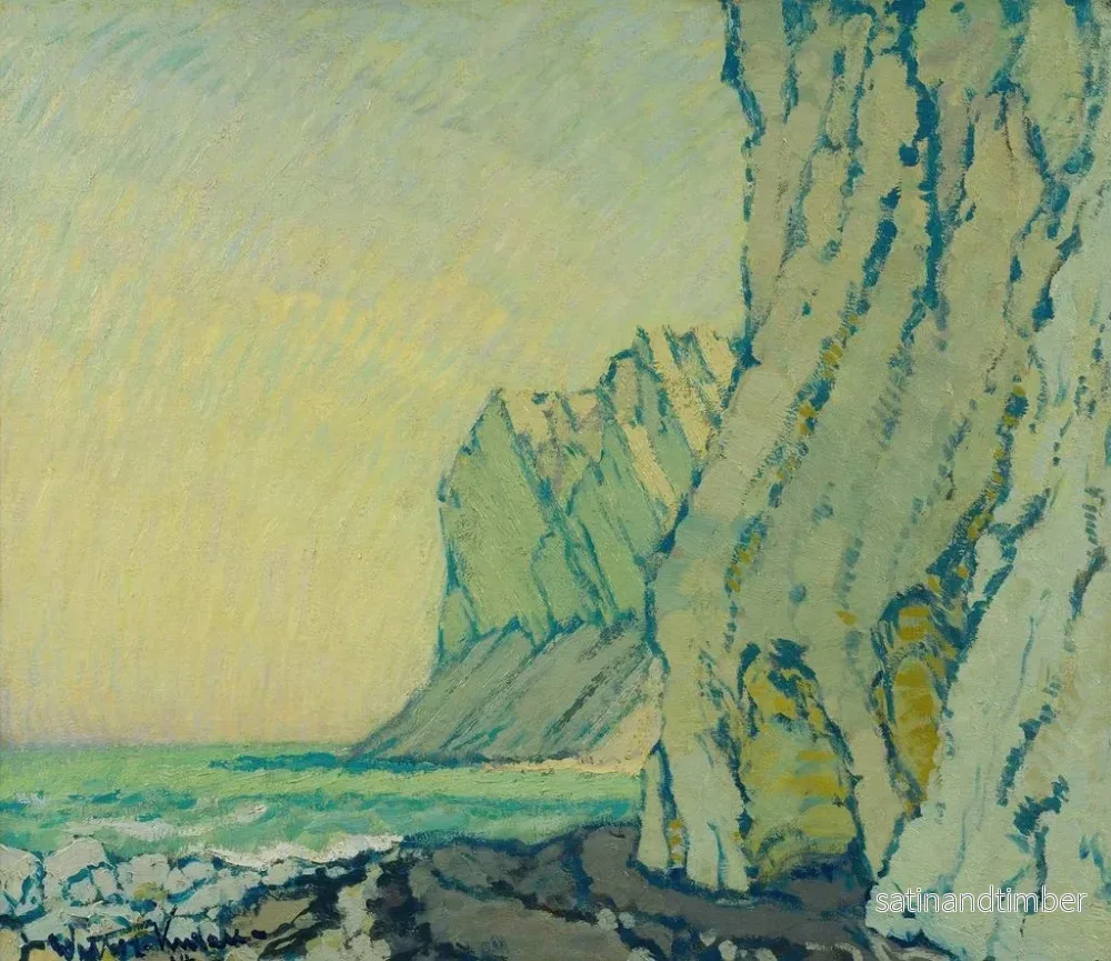 Reproduktion av målningen Falaises de la mer Baltique - Johann Walter-Kurau - Bild 2