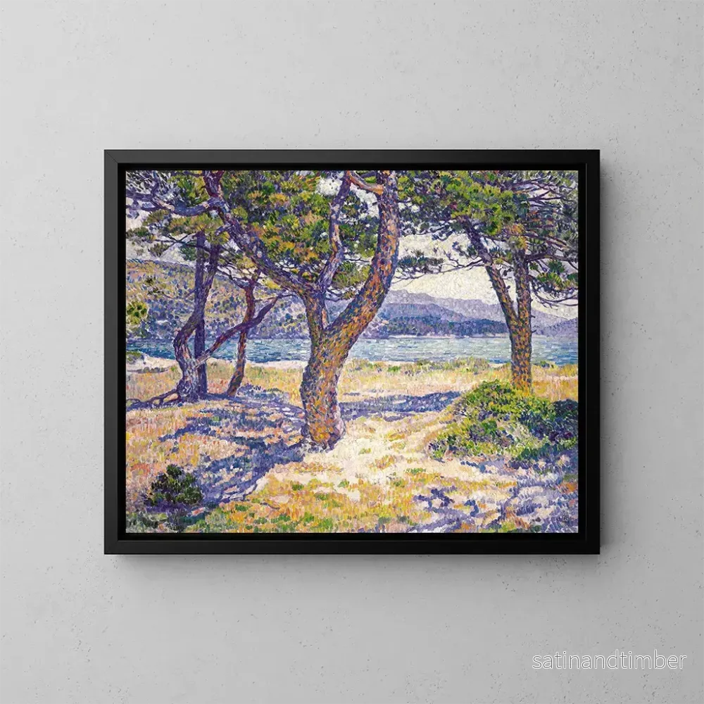 Reproduktion av målningen La Méditerranée à Le Lavandou - Theo van Rysselberghe