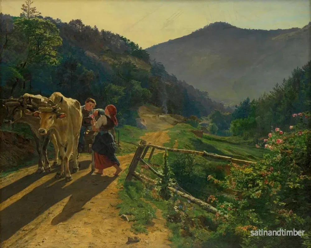Reproduktion av målningen Le temps des roses - Ferdinand Georg Waldmüller - Bild 2