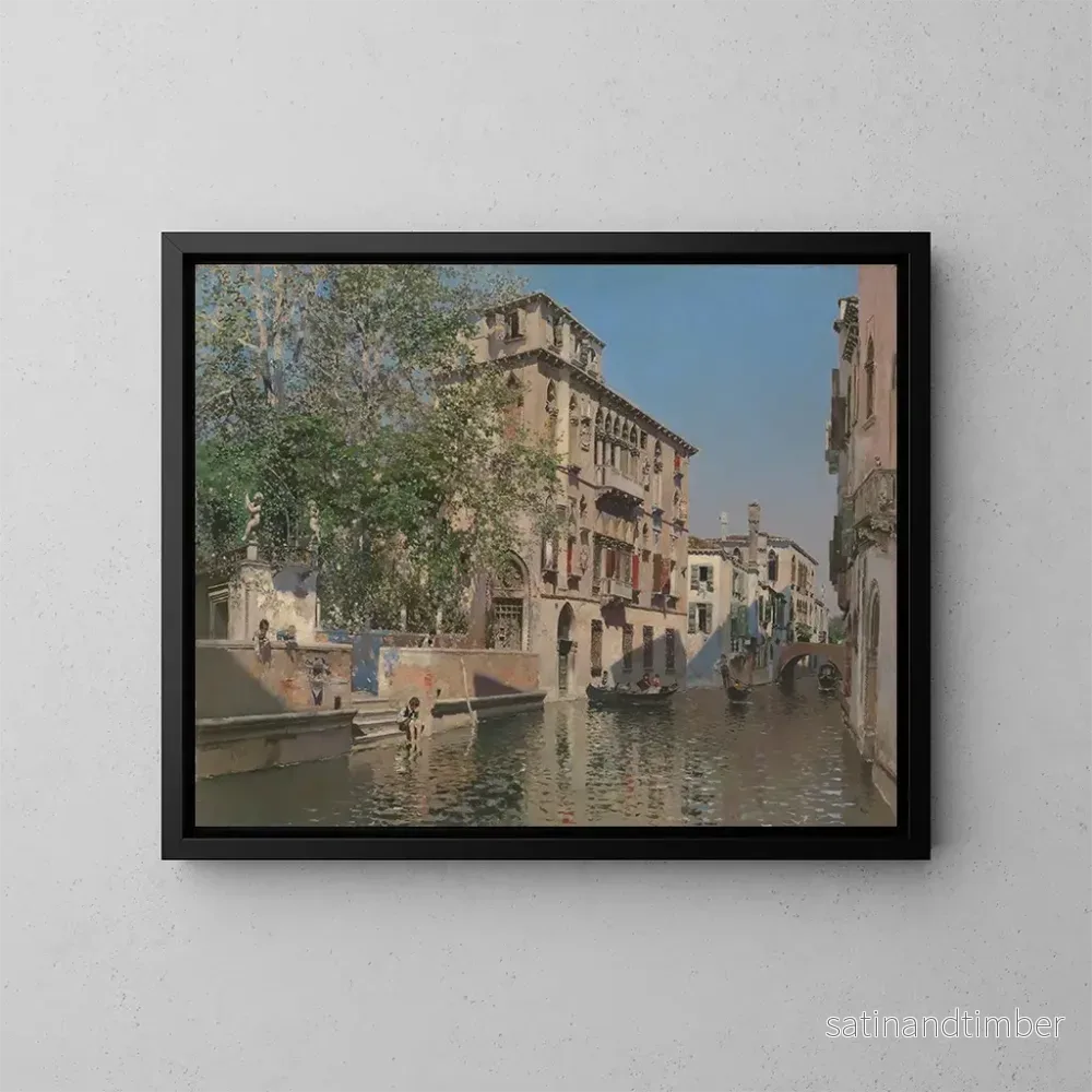 Reproduktion av målningen En kanal i Venedig – Martín Rico y Ortega Reproduktion av målningen En kanal i Venedig – Martín Rico y Ortega