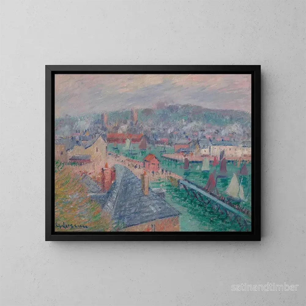Reproduktion av målningen Le port de Fécamp, Normandie - Gustave Loiseau