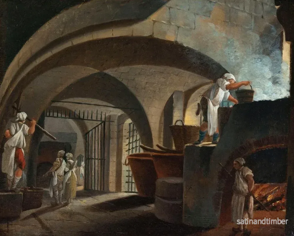 Reproduktion av målningen La fonderie des suifs à l'Hôtel-Dieu - Pierre-Antoine Demachy - Bild 2