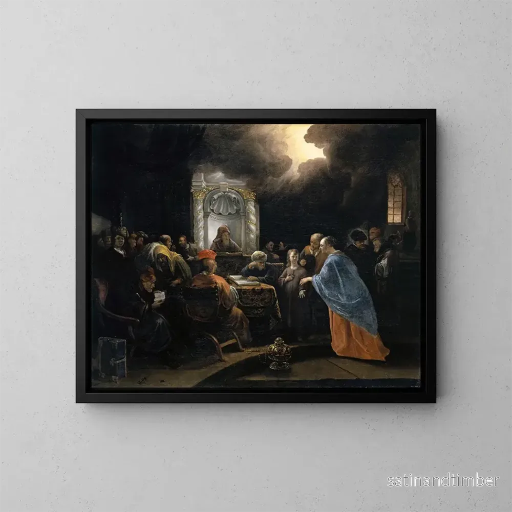 Reproduktion av målningen Le Christ parmi les docteurs - Jan Steen