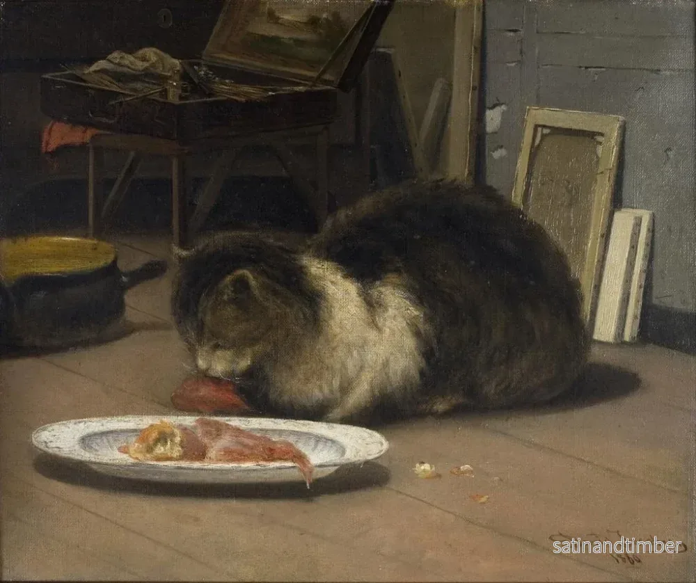 Reproduktion av målningen Le chat dans l'atelier - David Jacobsen - Bild 2