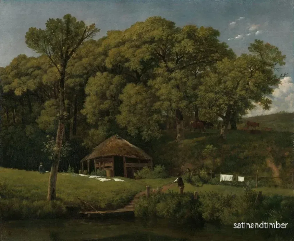 Reproduktion av målningen En lada vid en bäck i Gelderland - Wouter Johannes van Troostwijk - Bild 2